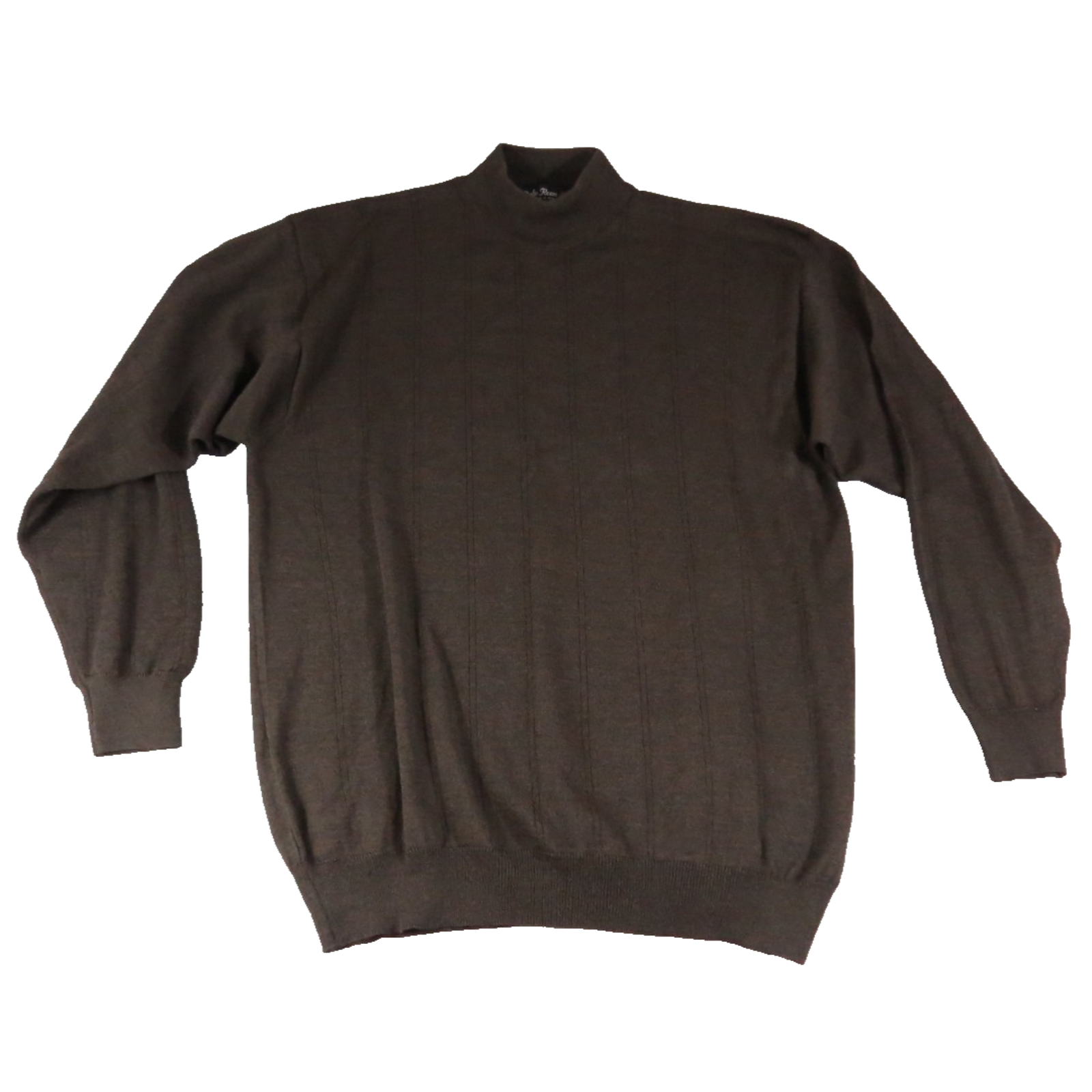 Siglo Rosso Italy Wool Blend Sweater Mens M Brown Mock Neck Pullover Eu
